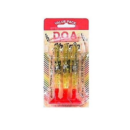 Doa Shrimp Lure, 4 12 Oz, Near ClearFiretail, 3PK FSH4-3P-315